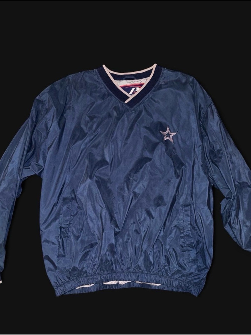 Pro Player Navy Pullover Performance Jacket with Star Logo